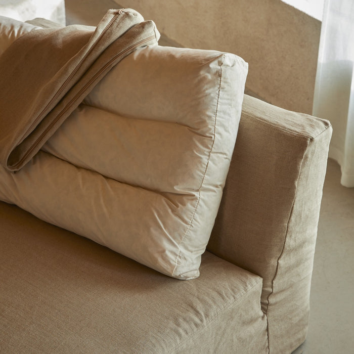 Tikamoon - Modulaire fauteuil in natuurlijk linnen, 1-zit