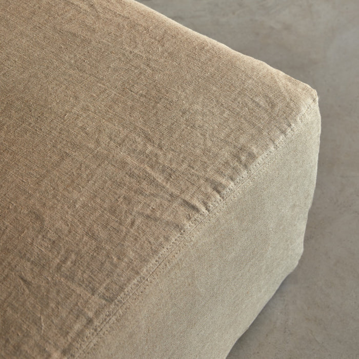 Tikamoon - Modulaire fauteuil in natuurlijk linnen, 1-zit