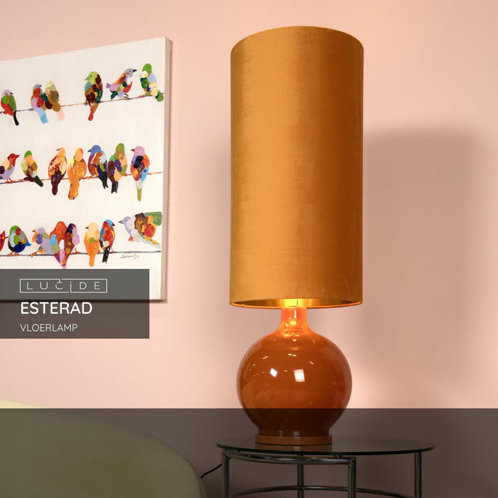 Lucide ESTERAD Vloerlamp - Okergeel