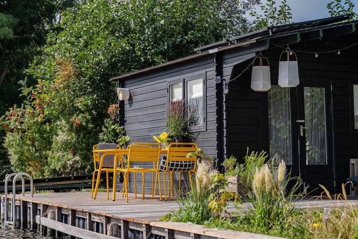 Metalen tuinset Max okergeel 150 cm