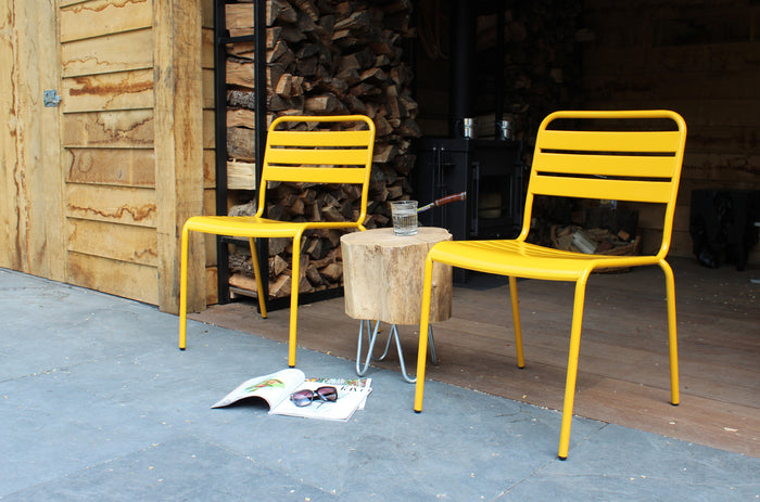 Metalen tuinset Max okergeel 80 cm