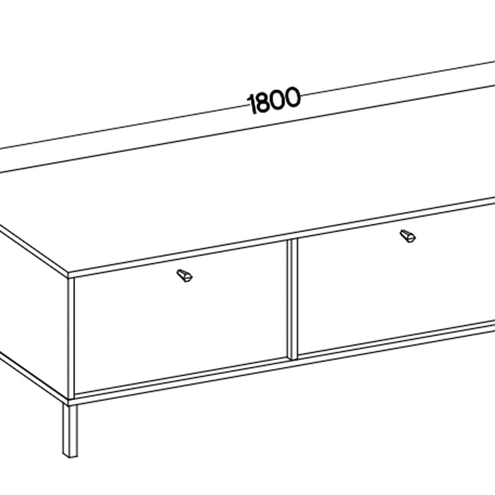 by fonQ Luvra Tv-meubel 3-deurs - Groen
