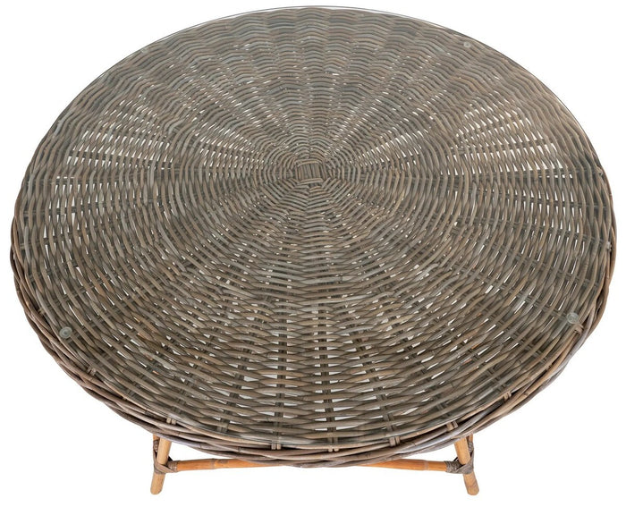 House Nordic - Tuintafel Larisa kubu|Glasplaat ø120cm