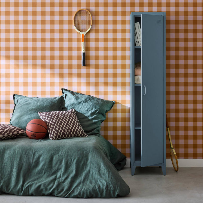 sweeek - Industriële metalen kast 4 vakken 1 deur