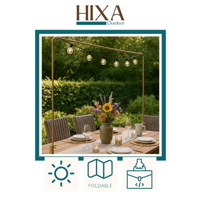 HIXA Decoratieframe Tafelklem Decoratie Goud Verstelbaar 135 tot 25...