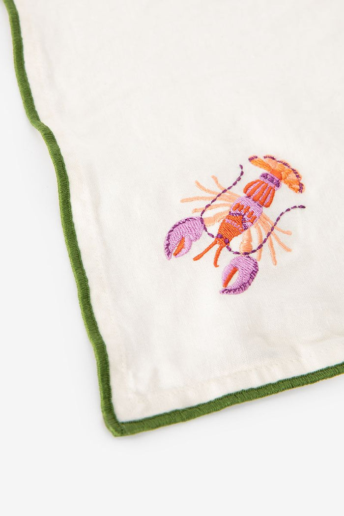Sissy-Boy Set van 2 multicolour servetten met kreeft-2st.