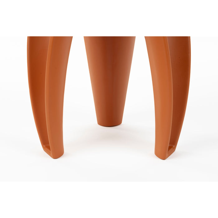 Bold Monkey Hactua Bijzettafel Rond 40 cm Glas - Oranje