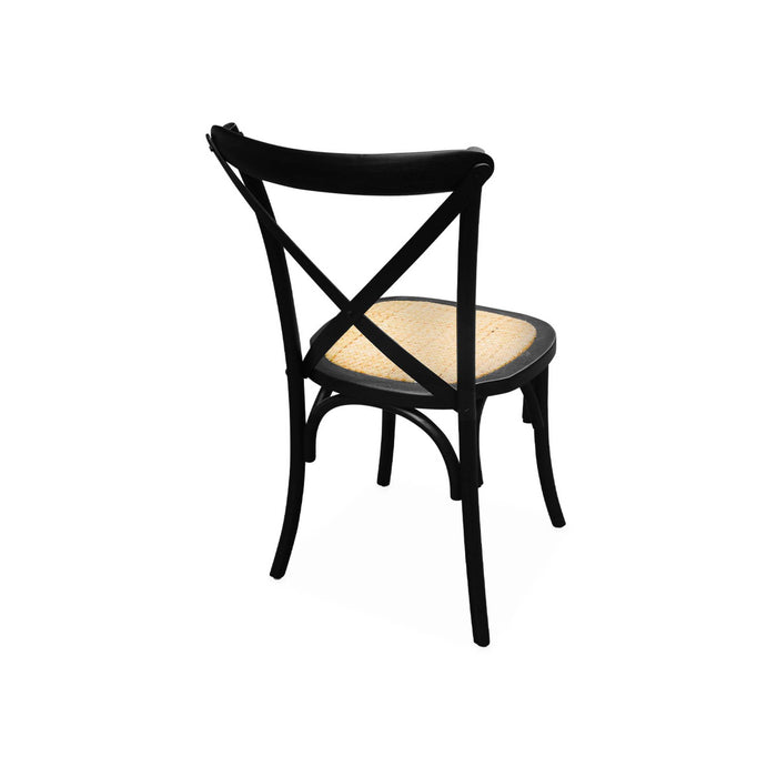 sweeek - Vintage rubberhouten bistrostoelen (set van 4)