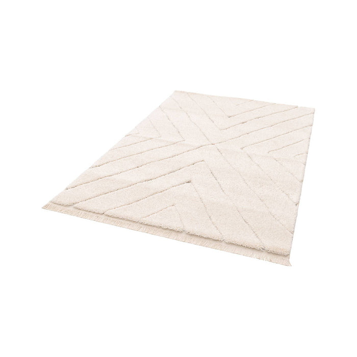 sweeek - Crème interieur tapijt met licht reliëf