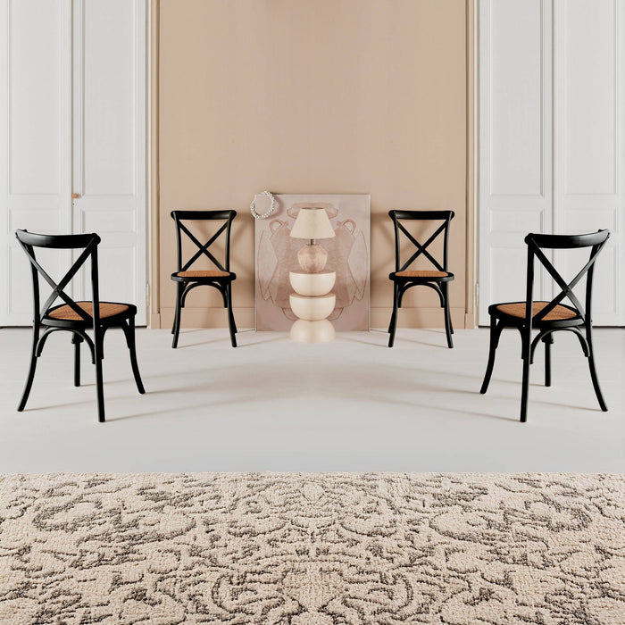 sweeek - Vintage rubberhouten bistrostoelen (set van 4)