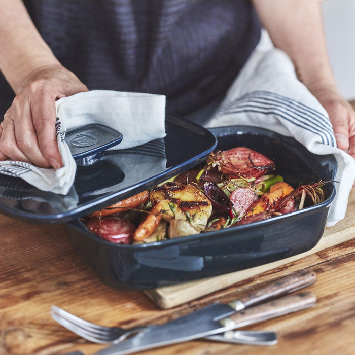 Emile Henry Schaal rechthoekig E-box - 360x230mm - Cèdre