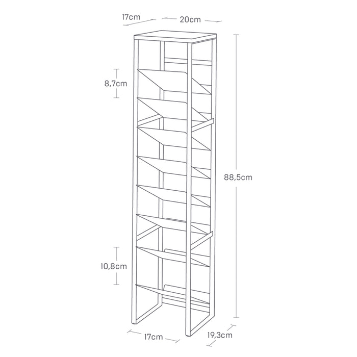 Yamazaki Wijnrek | Flessenrek - 16 flessen - Tower - Zwart