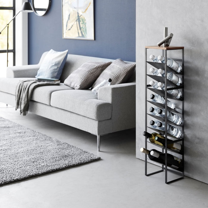 Yamazaki Wijnrek | Flessenrek - 16 flessen - Tower - Zwart