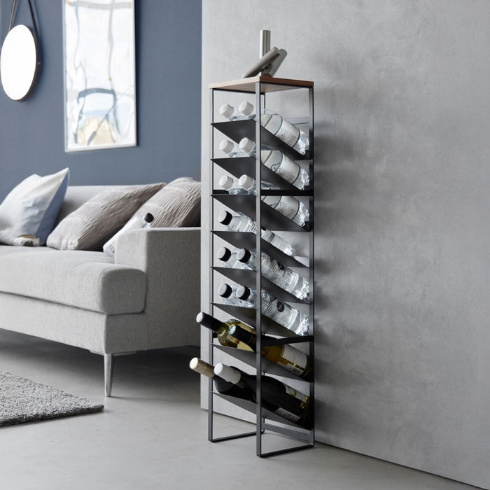 Yamazaki Wijnrek | Flessenrek - 16 flessen - Tower - Zwart