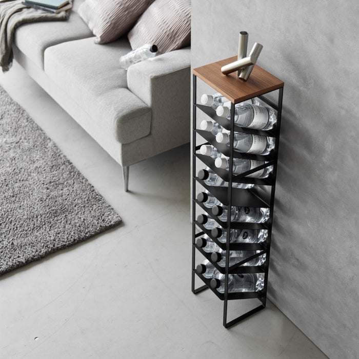 Yamazaki Wijnrek | Flessenrek - 16 flessen - Tower - Zwart