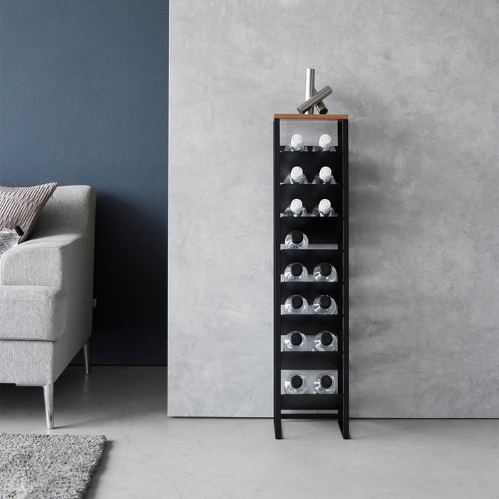 Yamazaki Wijnrek | Flessenrek - 16 flessen - Tower - Zwart