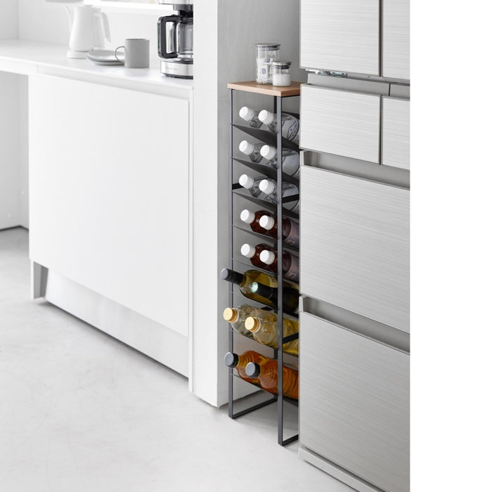 Yamazaki Wijnrek | Flessenrek - 16 flessen - Tower - Zwart