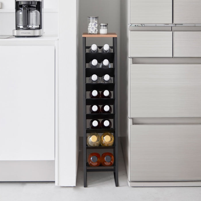 Yamazaki Wijnrek | Flessenrek - 16 flessen - Tower - Zwart