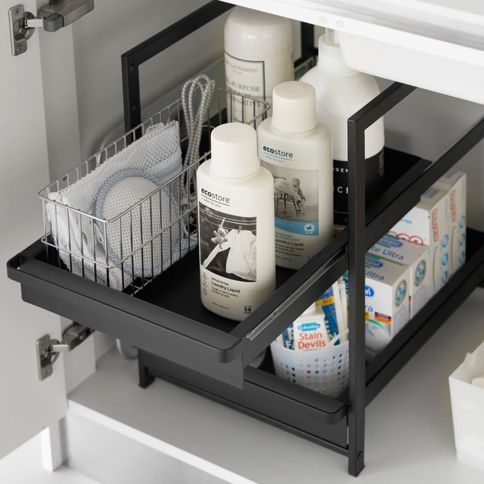 Yamazaki Keukenkast Organizer - 2 niveaus - Tower - Zwart