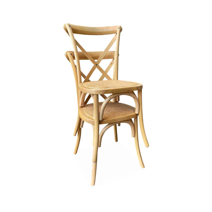 sweeek - Vintage rubberhouten bistrostoelen (set van 4)