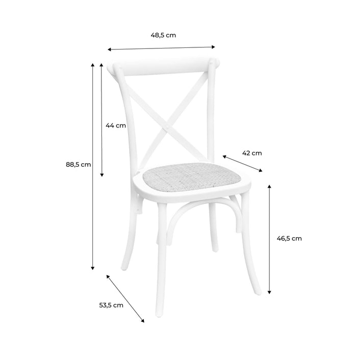 sweeek - Vintage rubberhouten bistrostoelen (set van 4)