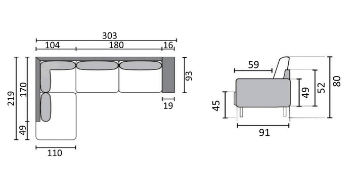 by fonQ Cirro Hoekbank Links - Beige