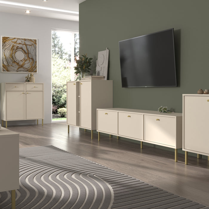 by fonQ Luvra Dressoir 2-deurs - Open Vak - Zand