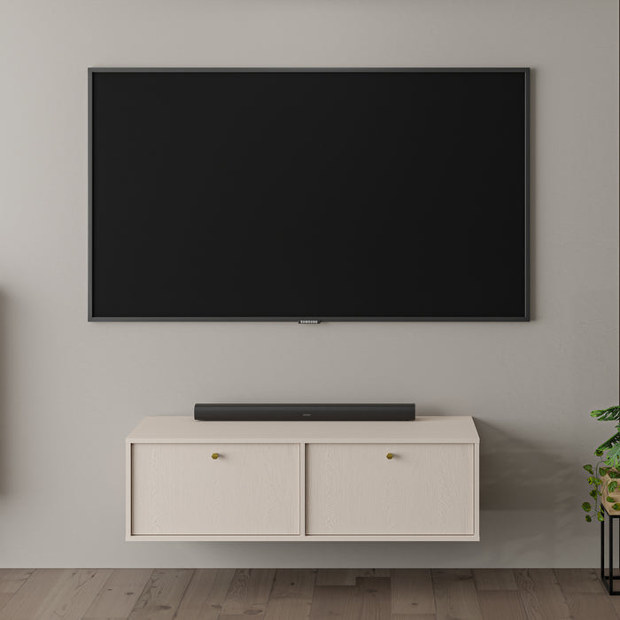 by fonQ Luvra Zwevend Tv-meubel 2-deurs - Zand