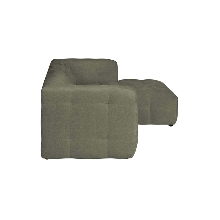 by fonQ Mush Hoekbank met Chaise Longue Rechts - Chenille - Groen