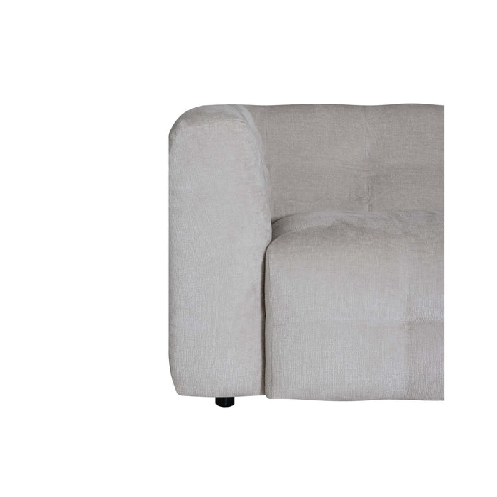 by fonQ Mush Hoekbank met Chaise Longue Rechts - Chenille - Ivoor