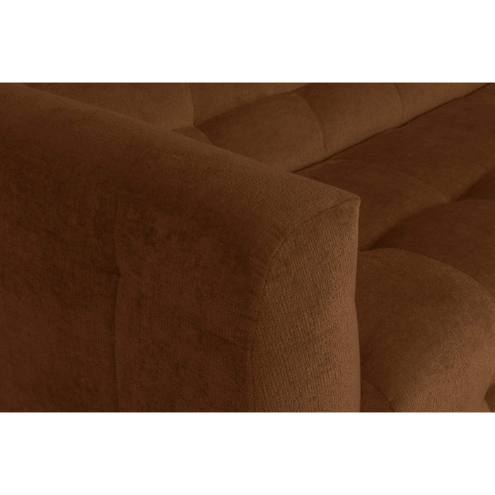 by fonQ Mush Hoekbank met Chaise Longue Links - Chenille - Bruin