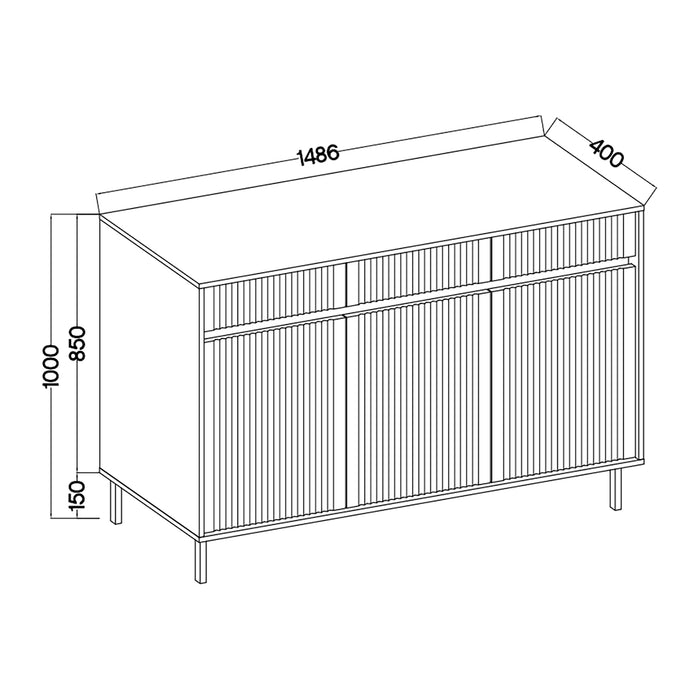 by fonQ Ovara Ladekast - B 149 cm