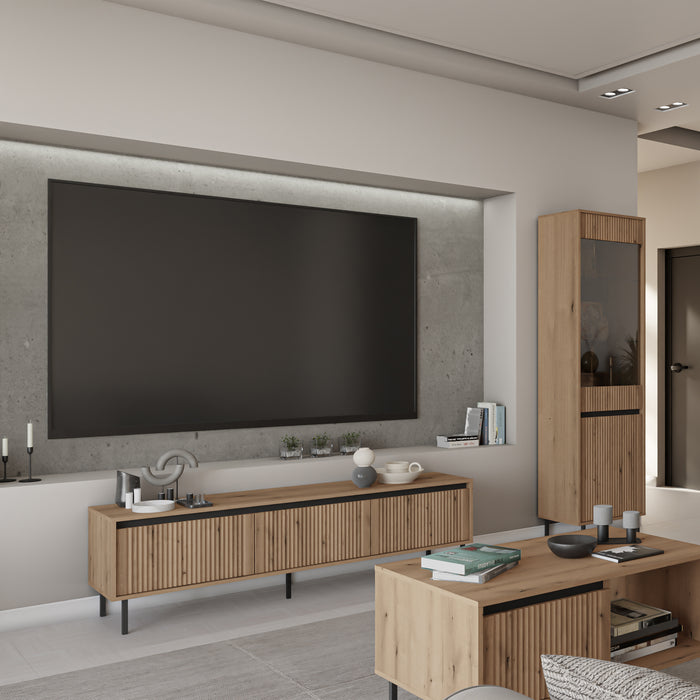 by fonQ Ovara Vitrinekast - Licht Eiken