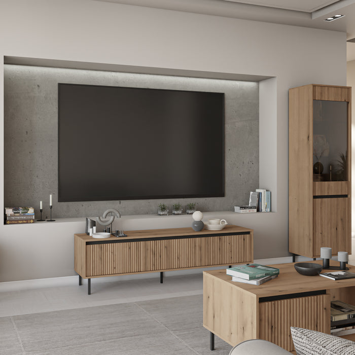 by fonQ Ovara Vitrinekast - Licht Eiken