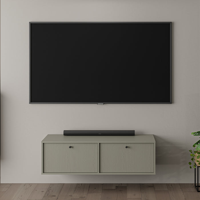 by fonQ Luvra Zwevend Tv-meubel 2-deurs - Groen