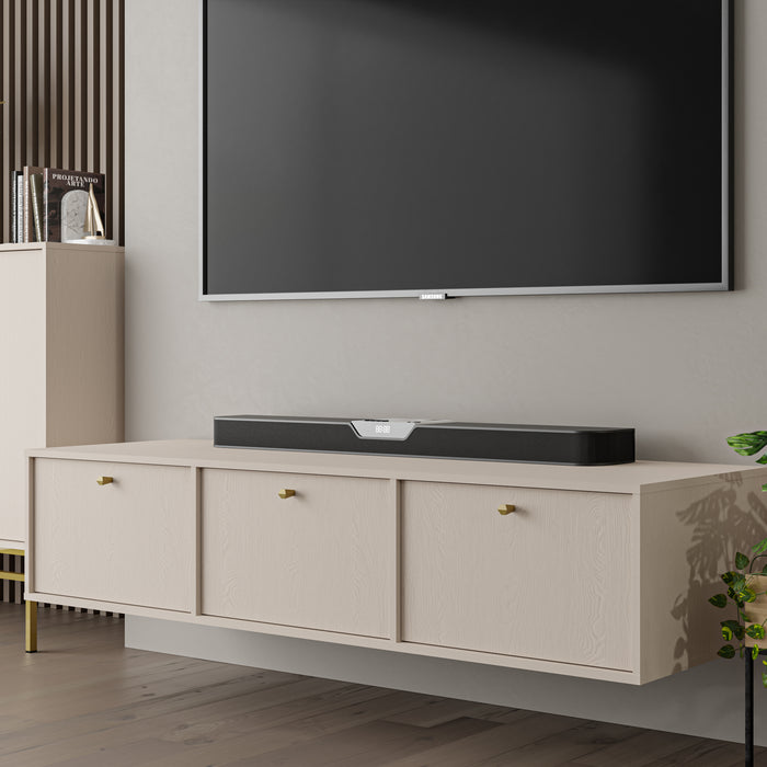 by fonQ Luvra Zwevend Tv-meubel 3-deurs - Zand