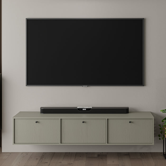 by fonQ Luvra Zwevend Tv-meubel 3-deurs - Groen