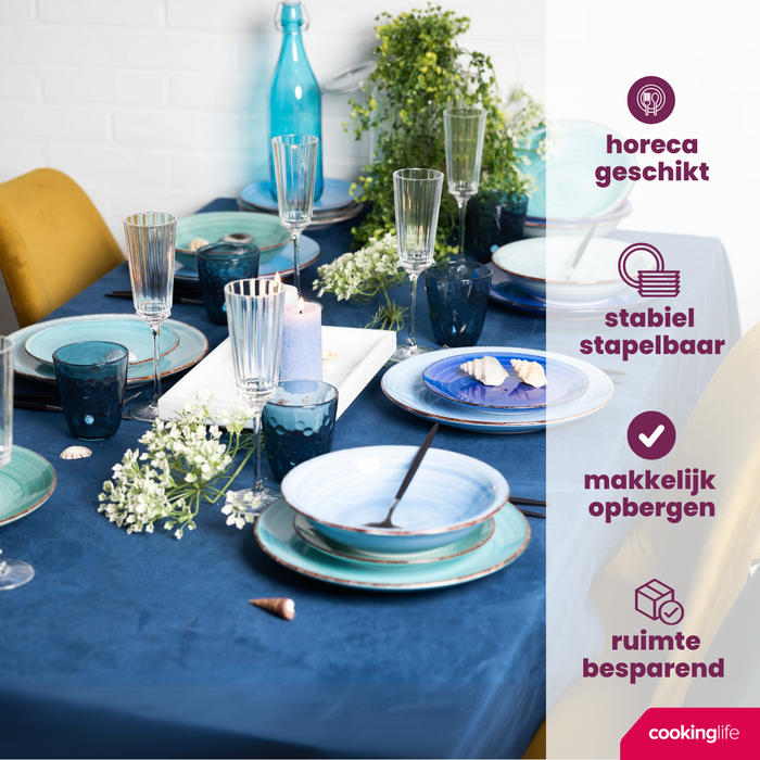 Cookinglife Kleine Kommen Delice Blue ø 12 cm - 6 stuks