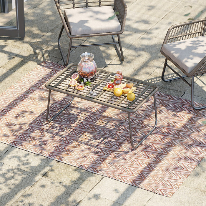 Vloerkleed Zigzag rood 330x230cm Kare Design