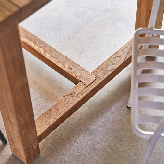 Tikamoon - Tuintafel van massief gerecycled teakhout voor 6-8 personen