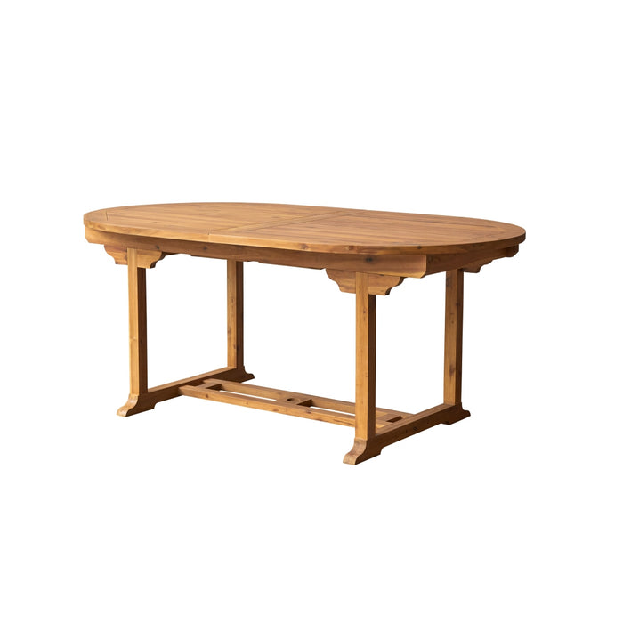 Tikamoon - Uitschuifbare eettafel van massief acaciahout 7|9 pers.