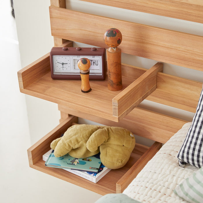 Tikamoon - Hoofdeinde met planken van massief teakhout 135 cm