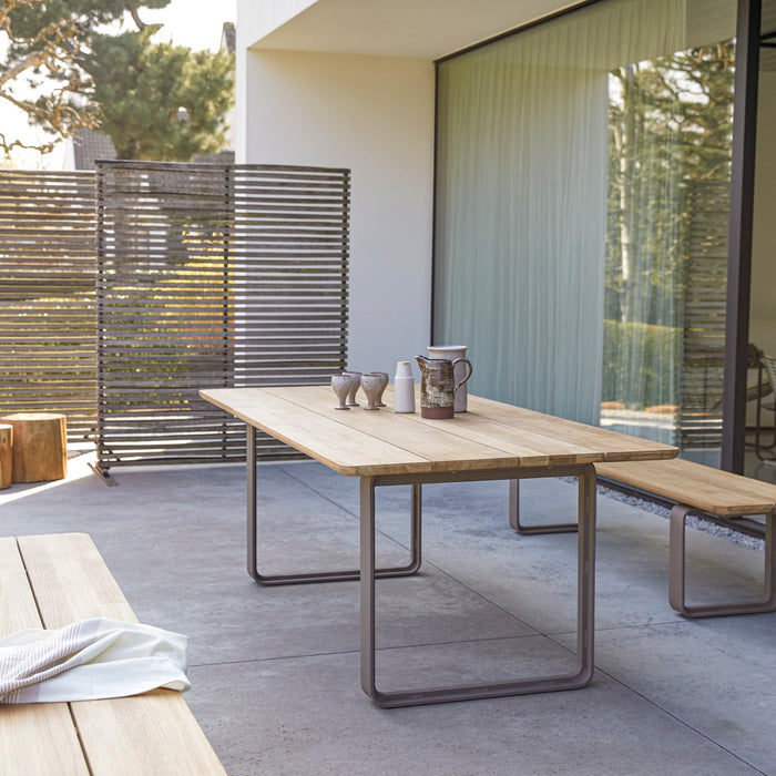 Tikamoon - Tuintafel massief gerecycled teakhout aluminium 6|8 pers.