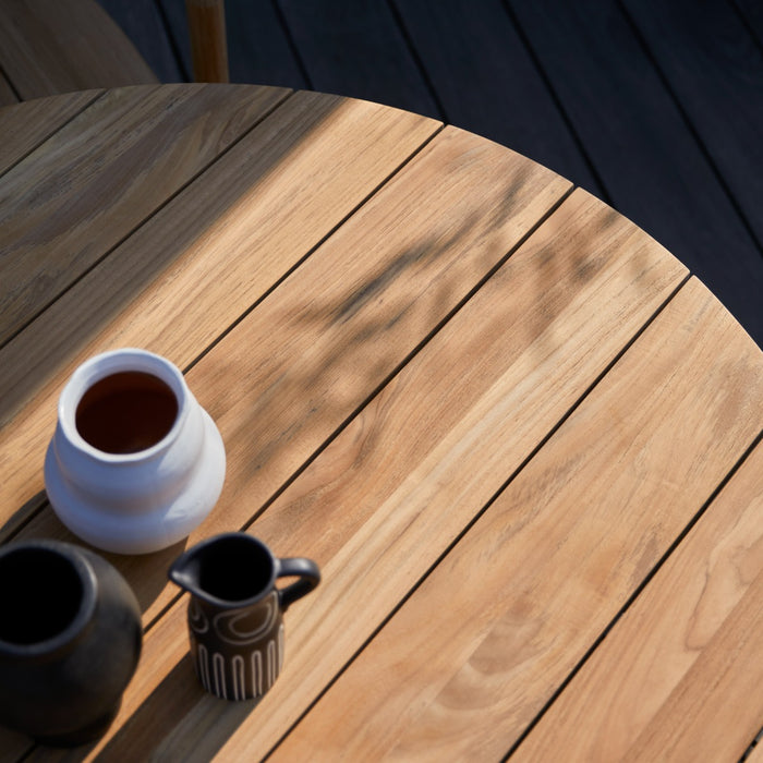 Tikamoon - Ronde tuintafel van massief teakhout voor 6 personen