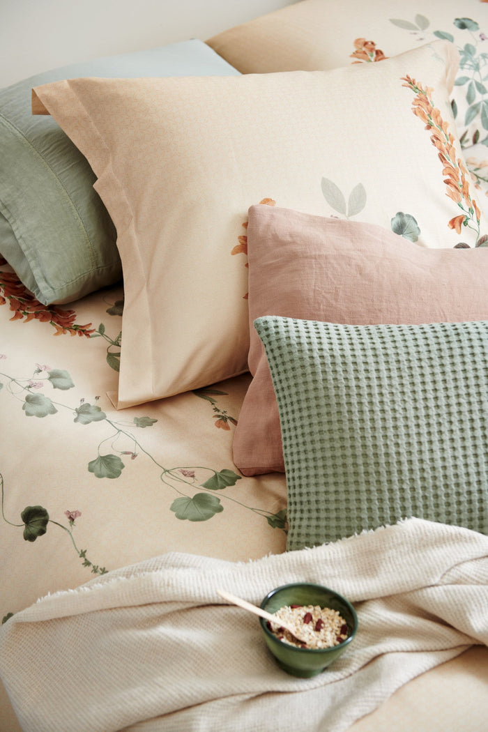 Dekbedovertrek Victoria Champagne | 200 x 200|220 cm | Beige | Roze | Oranje