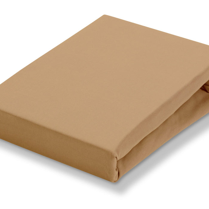 Jersey Soft Splittopper Hoeslaken Toffee | 140-160 x 200-220 cm | Bruin | Geel | Goud