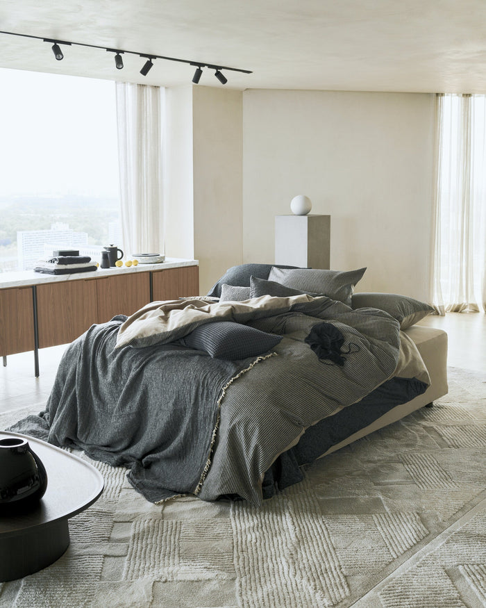 Vandyck Home Pique Sprei 160 x 250 cm - Off Black