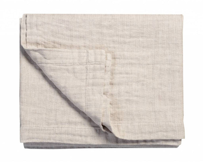 Pure 22 Plaid|sprei Sand | 260 x 260 cm | Beige | Katoen | Linnen