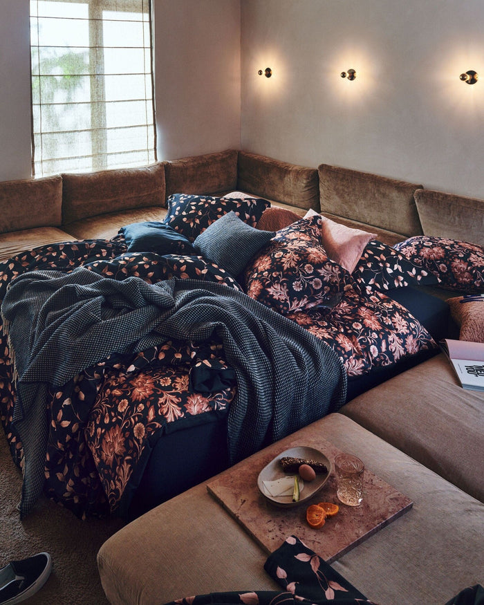 Dekbedovertrek Serene Blue Ink | 240 x 200|220 cm | Bruin | Blauw