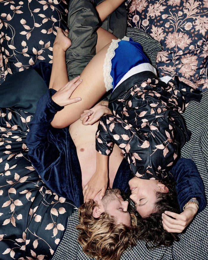 Dekbedovertrek Serene Blue Ink | 240 x 200|220 cm | Bruin | Blauw